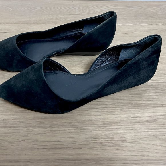 Sigerson Morrison Black Suede Flats - Size 7 - Picture 5 of 8